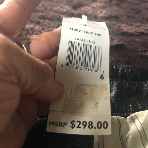 Leather pants never wore sz 6 really nice new - Picture 6 of 6